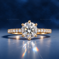 Infinite Glow Round Brilliant Cut Hidden Halo Engagement Ring