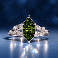 Verdant Muse Dutch Marquise Fancy Green Diamond Ring