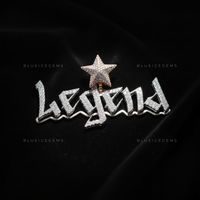 The Galactic "LEGEND" Sovereign: Sharp Gothic Script & Celestial Star Pendant