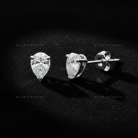 The Teardrop Zenith: Pear Diamond Stud Earrings