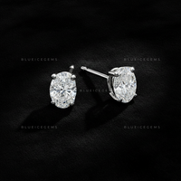 The Ethereal Ellipse: Oval Diamond Stud Earrings