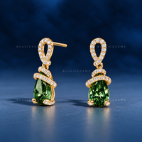 Pacific Green Knot Drop Earrings