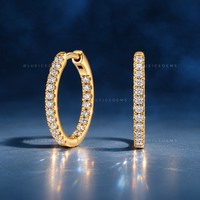 Petite Round Pavé Hoop Earrings