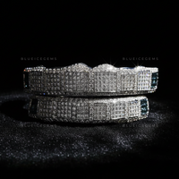 Iced-Out Grid Block Grillz