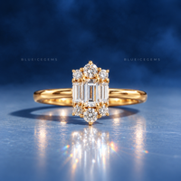The "Starlet" Cluster Halo: A Bold Baguette & Round Sparkle Statement