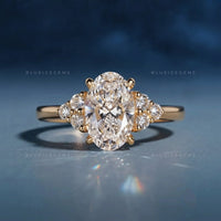Ethereal Grace Oval Brilliant Cut Hidden Halo Engagement Ring