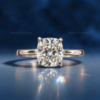 Vintage Allure Cushion Cut Classic Solitaire Ring