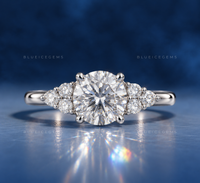 Round Brilliant Cut Lab Grown Diamond Muse Setting Ring