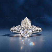 Unique Muse Pear Cut Five Stone Engagement Ring