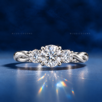 Veloura Round Brilliant Accent Engagement Ring
