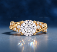 Willow Twist Portuguese Cut Diamond Engagement Ring