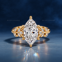 Florence Vine-Detail Dutch Marquise Engagement Ring