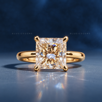 Modern Radiance Princess Cut Solitaire Engagement Ring