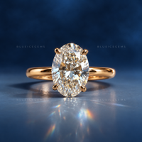 Grand Splendor Oval Cut Hidden Halo Engagement Ring