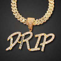 Iced-Out "Graffiti" Font Name Necklace