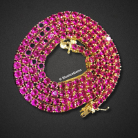 The "Fuchsia Fire" Ruby Tennis Chain