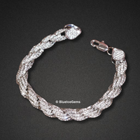 Iced-Out Woven Diamond Bracelet