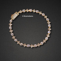 Iced Out Star & Round Diamond Bracelet