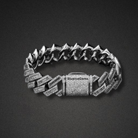 Iced-Out Spiked Miami Cuban Link Bracelet