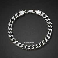 Polished White Gold Miami Cuban Link Bracelet