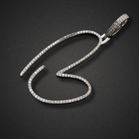 The "B" Script Diamond Initial Pendant