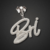 The "Bri" Elephant Diamond Script Pendant