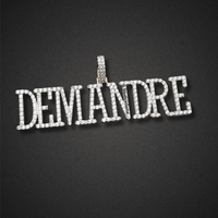 The "DEMANDRE" Diamond Block Letter Pendant