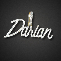 The "Darian" Diamond Signature Script Pendant