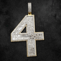 The "Four" Iced Out Statement Pendant