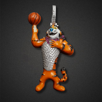 The "Frosted Flamboyance" Diamond Mascot Pendant
