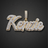 The "Kenzie" Diamond Signature Script Pendant