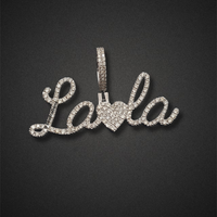 The "LaLa Heart" Diamond Script Pendant