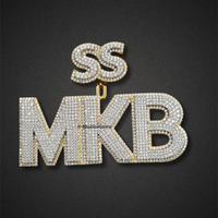 The "MKB SS" Diamond Monogram Pendant
