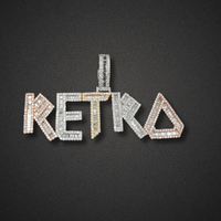 The "RETRO" Diamond Baguette Statement Pendant