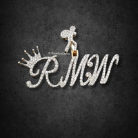The "RMW" Crowned Diamond Runner Pendant