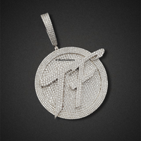 The "TF" Diamond Circle Emblem Pendant