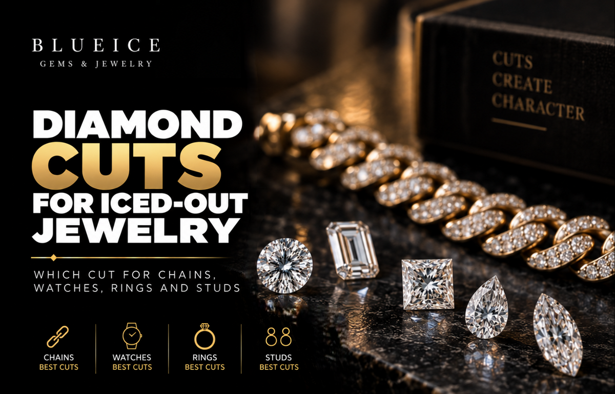 Diamond Cuts for Iced-Out Jewelry: Which Cut for Chains, Watches, Rings and Studs