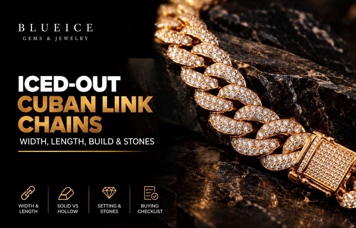 Iced Out Cuban Link Chains: Width, Length, Build and Stones