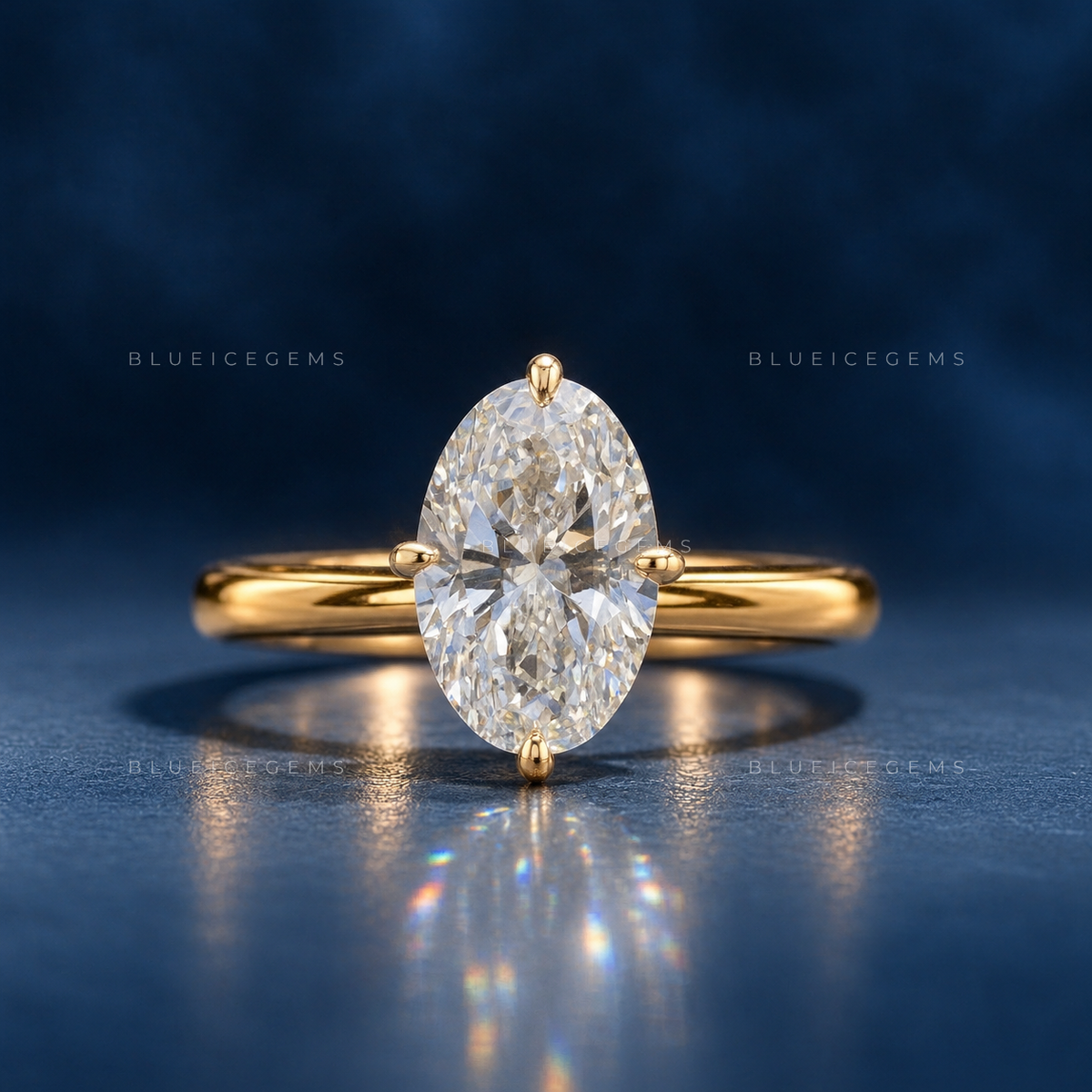 Hidden Halo Oval Cut Solitaire Engagement Ring