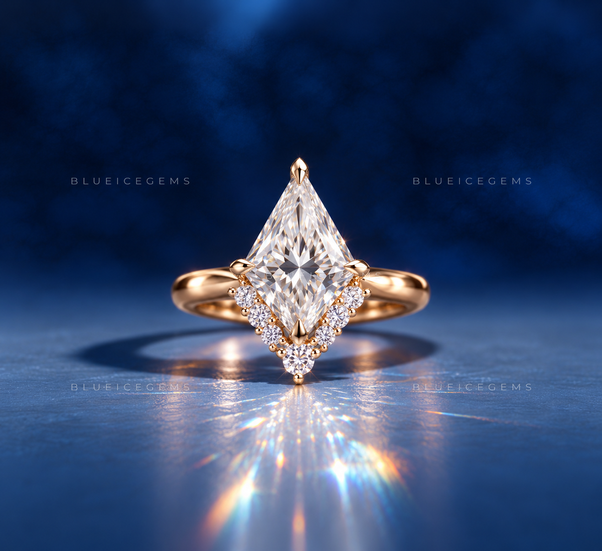 Geometric Zenith Kite Cut Lab-Grown Ring