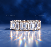 Solara Emerald Cut Eternity Band