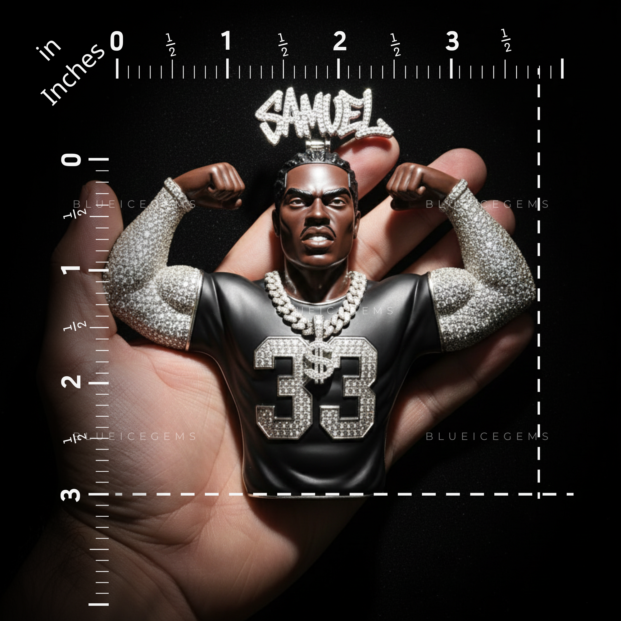 The "SAMUEL 33" Titan: Matte Obsidian & Diamond Sleeve Sovereign