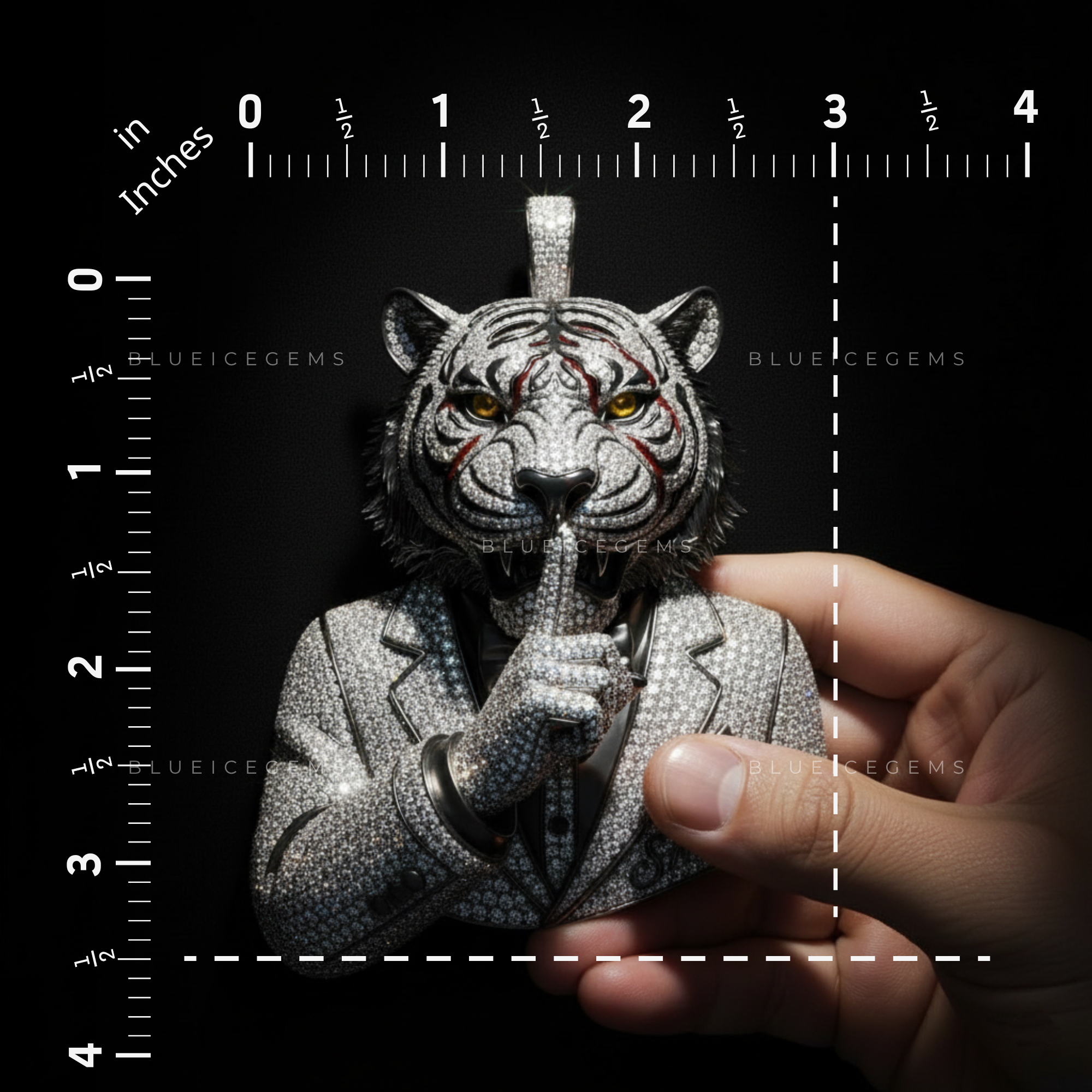 The Silent Predator: "SHHH" Diamond Tuxedo & Icy Tiger Sovereign