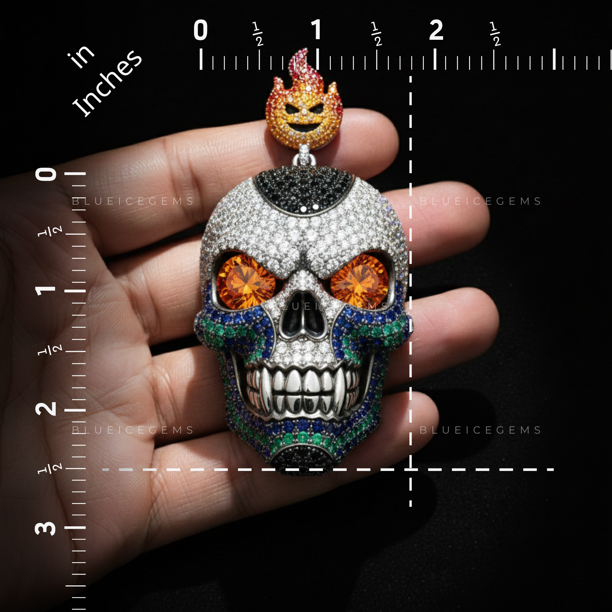 The Inferno Reaper: Ember-Eye Skull & Molten Crest Sovereign