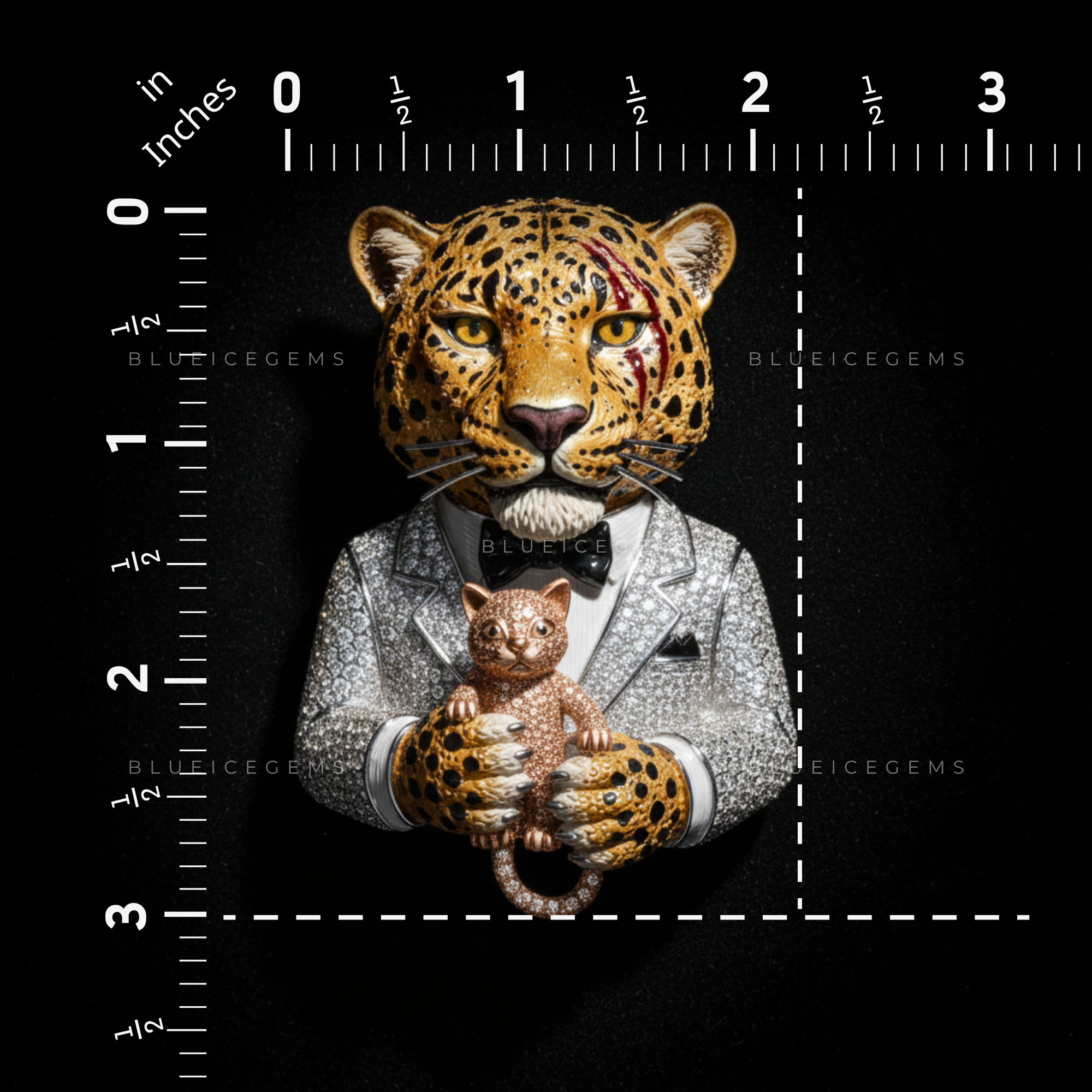 The Gilded Heir: Diamond Tuxedo & Battle-Scarred Leopard Sovereign