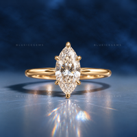 Graceful Royalty Marquise Cut Hidden Halo Solitaire Ring