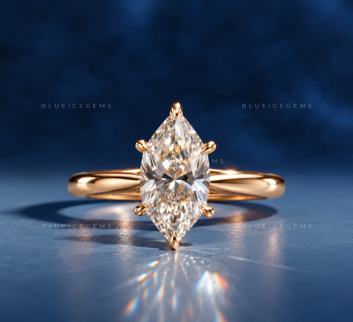 Regal Silhouette Dutch Marquise Cut Lab Grown Diamond Ring