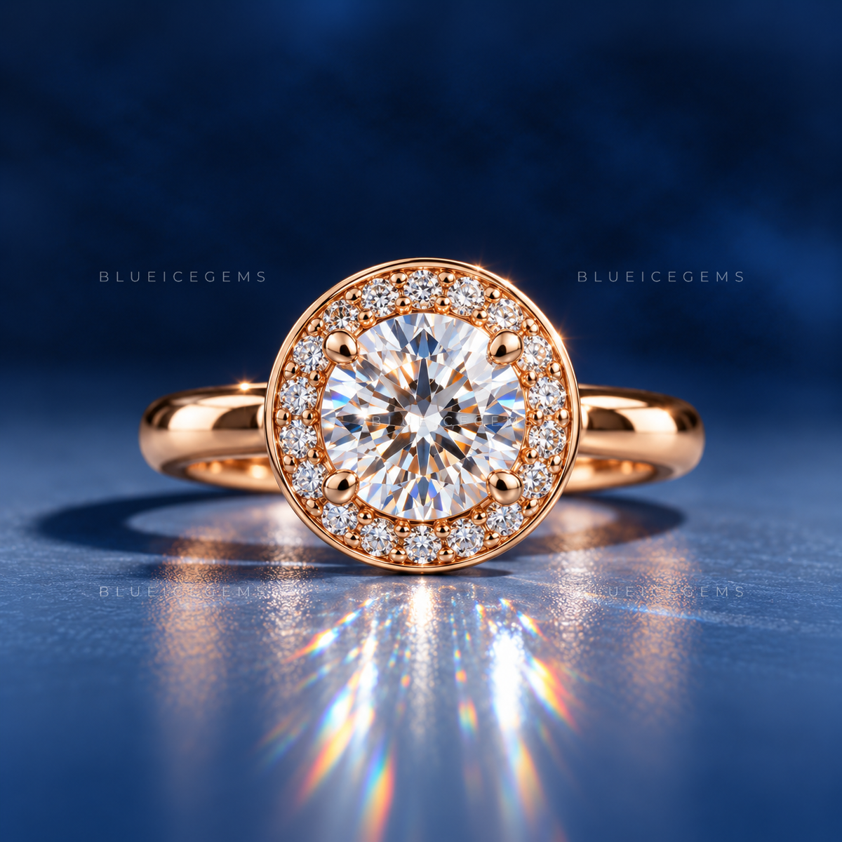 Timeless Radiance Round Cut Hidden Halo Ring