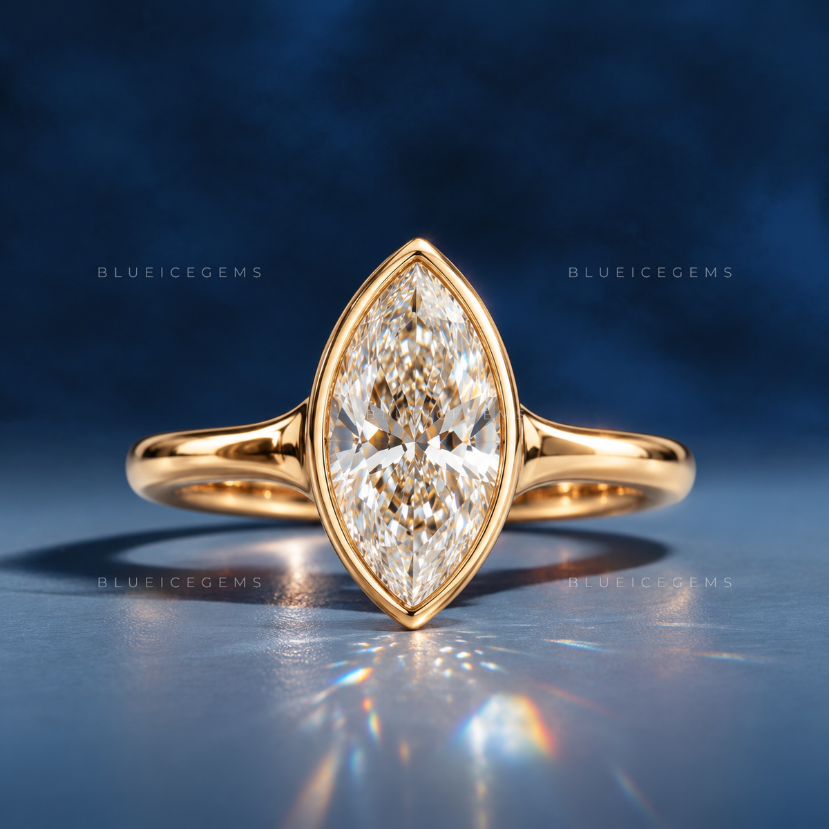 Regal Silhouette Marquise Cut Solitaire Ring
