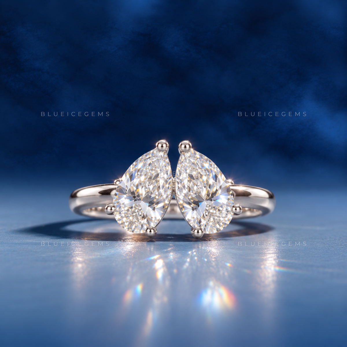 Eternal Devotion Dual Pear Cut "Toi et Moi" Ring